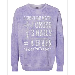 Christian Math God Worshiper Christ Follower Religion Colorblast Crewneck Sweatshirt