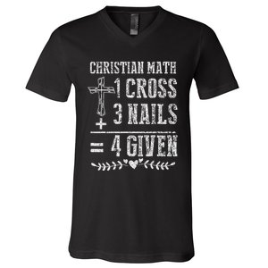 Christian Math God Worshiper Christ Follower Religion V-Neck T-Shirt