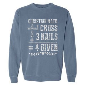 Christian Math God Worshiper Christ Follower Religion Garment-Dyed Sweatshirt