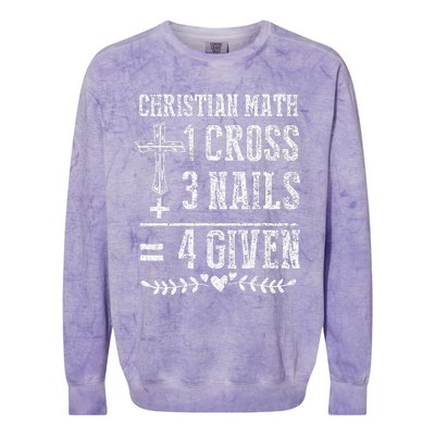 Christian Math God Worshiper Christ Follower Religion Colorblast Crewneck Sweatshirt