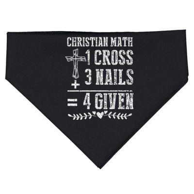 Christian Math God Worshiper Christ Follower Religion USA-Made Doggie Bandana