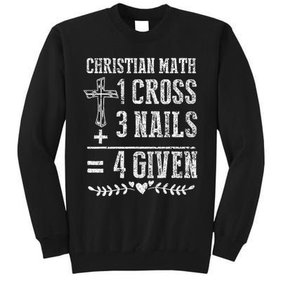 Christian Math God Worshiper Christ Follower Religion Tall Sweatshirt