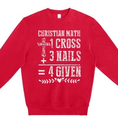 Christian Math God Worshiper Christ Follower Religion Premium Crewneck Sweatshirt