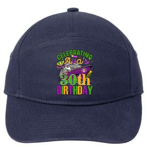 Celebrating Mardi Gras 30th Birthday Cruising 30 Years Old Birthday 7-Panel Snapback Hat