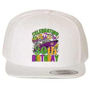 Celebrating Mardi Gras 30th Birthday Cruising 30 Years Old Birthday Wool Snapback Cap