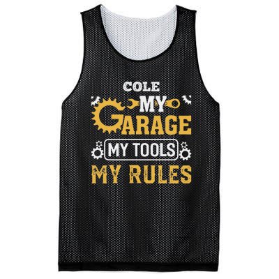 Cole My Garage My Tools My Rules Name Cole Mesh Reversible Basketball Jersey Tank