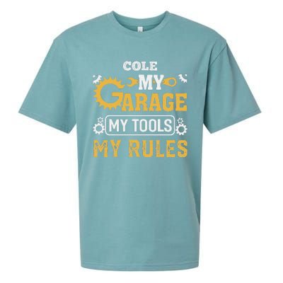 Cole My Garage My Tools My Rules Name Cole Sueded Cloud Jersey T-Shirt