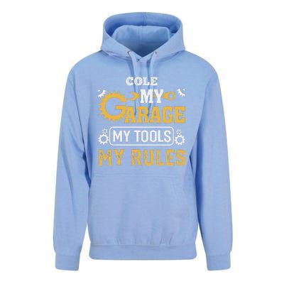 Cole My Garage My Tools My Rules Name Cole Unisex Surf Hoodie