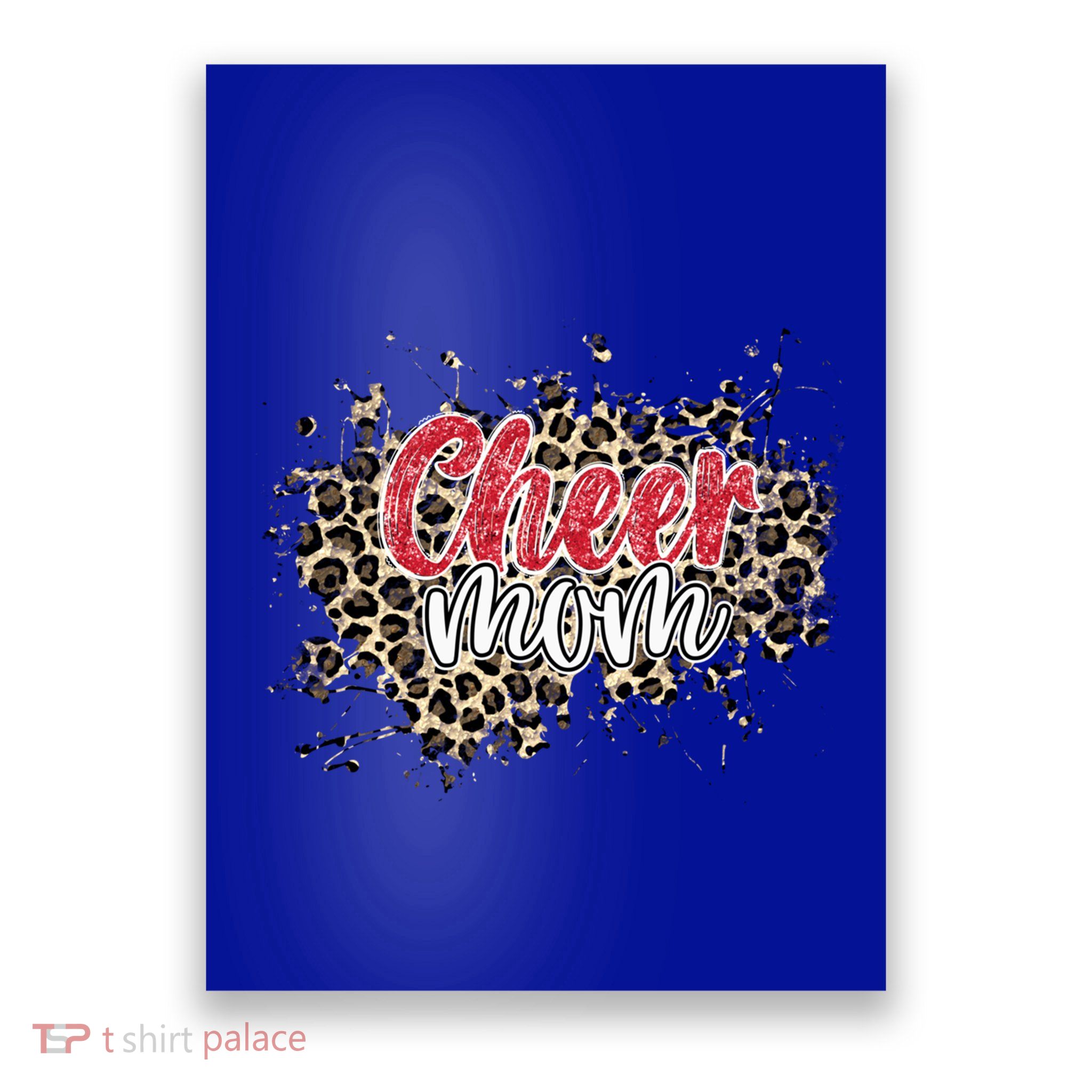 Cheer Mom Gift Leopard Cheetah Print Red Cheer Gift Poster