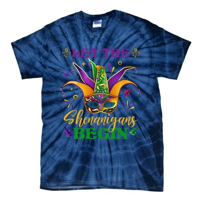 Cute Mardi Gras Mask Let The Shenanigans Begin Tie-Dye T-Shirt