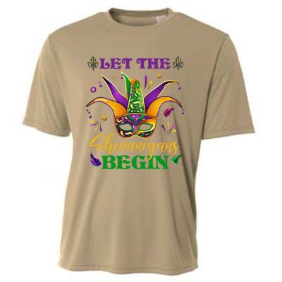 Cute Mardi Gras Mask Let The Shenanigans Begin Cooling Performance Crew T-Shirt