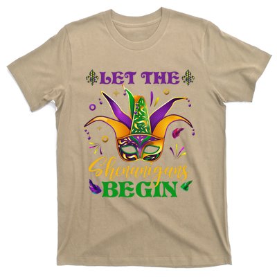 Cute Mardi Gras Mask Let The Shenanigans Begin T-Shirt