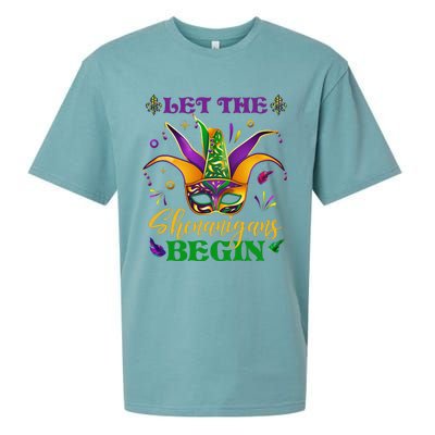 Cute Mardi Gras Mask Let The Shenanigans Begin Sueded Cloud Jersey T-Shirt