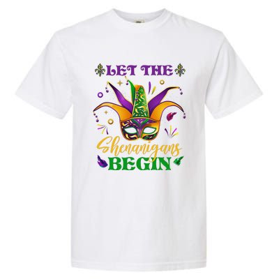 Cute Mardi Gras Mask Let The Shenanigans Begin Garment-Dyed Heavyweight T-Shirt