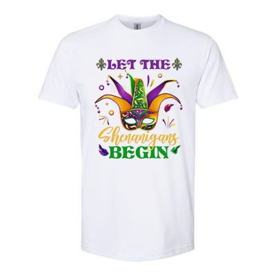 Cute Mardi Gras Mask Let The Shenanigans Begin Softstyle CVC T-Shirt