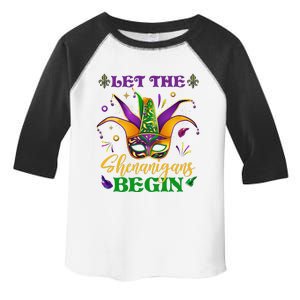 Cute Mardi Gras Mask Let The Shenanigans Begin Toddler Fine Jersey T-Shirt