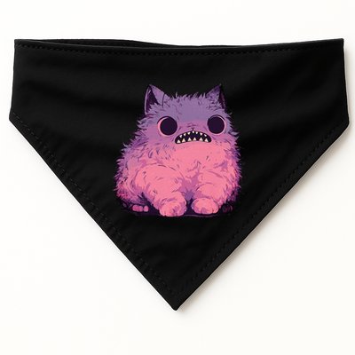 Cat Monster Graphic Kawaii Pastel Goth Anime Aesthetic Goth USA-Made Doggie Bandana