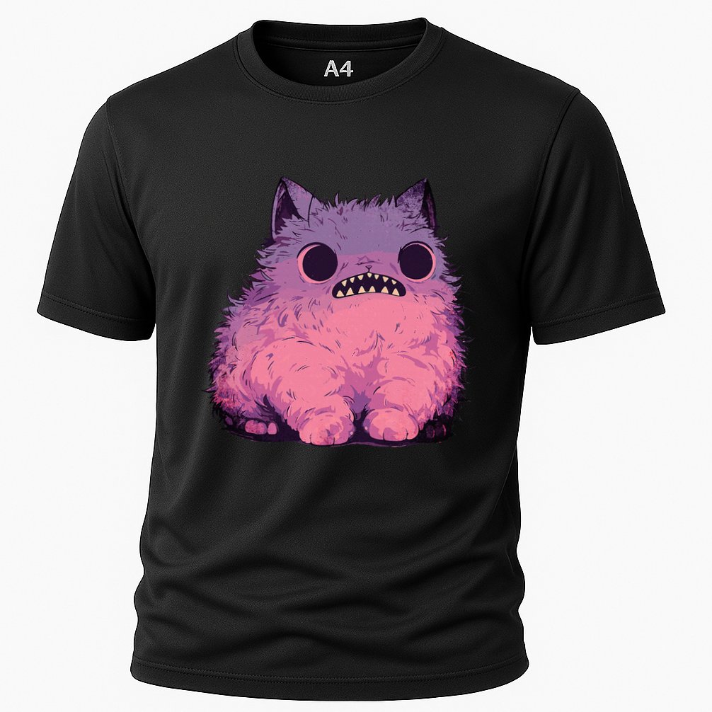 Cat Monster Graphic Kawaii Pastel Goth Anime Aesthetic Goth Cooling Performance Crew T-Shirt