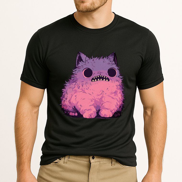 Cat Monster Graphic Kawaii Pastel Goth Anime Aesthetic Goth Cooling Performance Crew T-Shirt