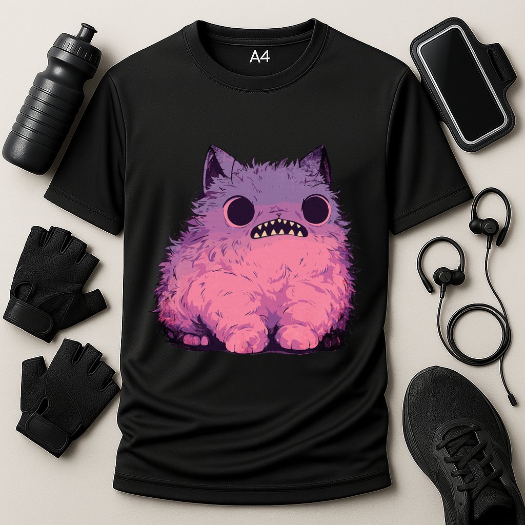 Cat Monster Graphic Kawaii Pastel Goth Anime Aesthetic Goth Cooling Performance Crew T-Shirt