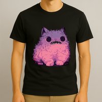 Cat Monster Graphic Kawaii Pastel Goth Anime Aesthetic Goth T-Shirt