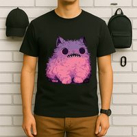 Cat Monster Graphic Kawaii Pastel Goth Anime Aesthetic Goth T-Shirt