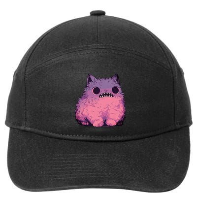 Cat Monster Graphic Kawaii Pastel Goth Anime Aesthetic Goth 7-Panel Snapback Hat