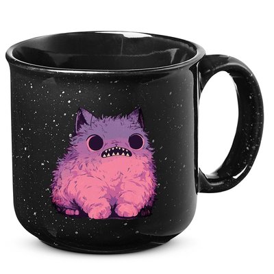 Cat Monster Graphic Kawaii Pastel Goth Anime Aesthetic Goth 15oz Campfire Ceramic Mug