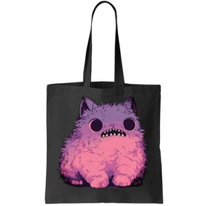 Cat Monster Graphic Kawaii Pastel Goth Anime Aesthetic Goth Tote Bag