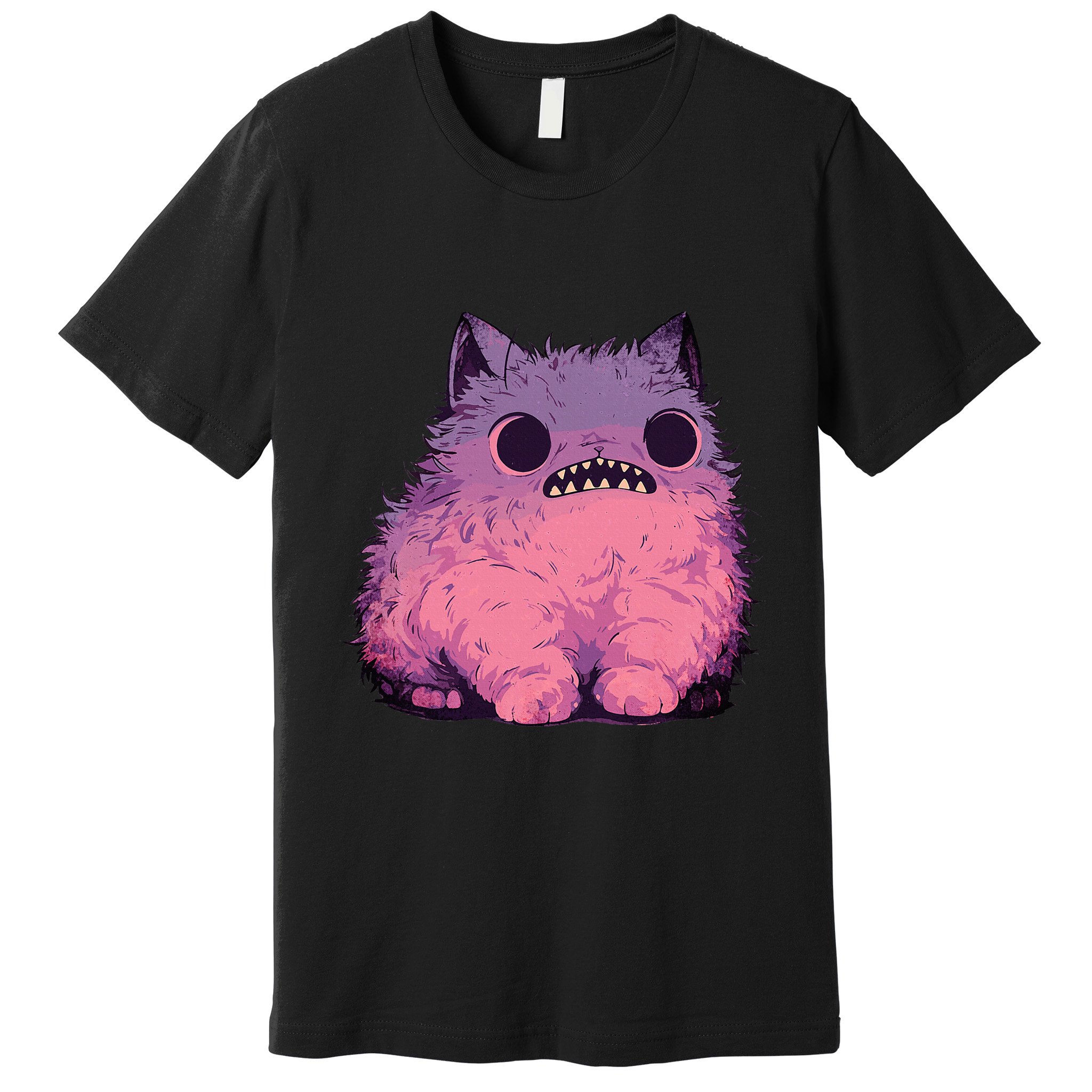 Cat Monster Graphic Kawaii Pastel Goth Anime Aesthetic Goth Premium T-Shirt