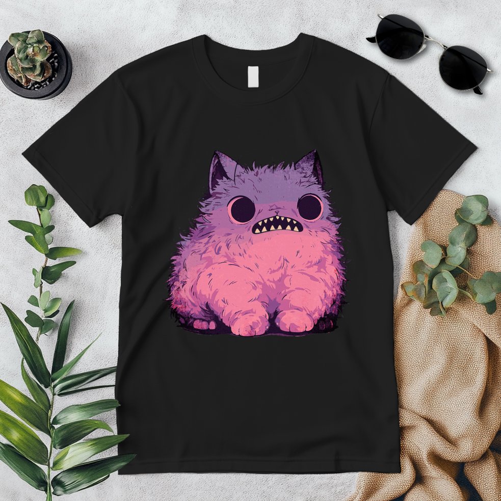 Cat Monster Graphic Kawaii Pastel Goth Anime Aesthetic Goth Premium T-Shirt