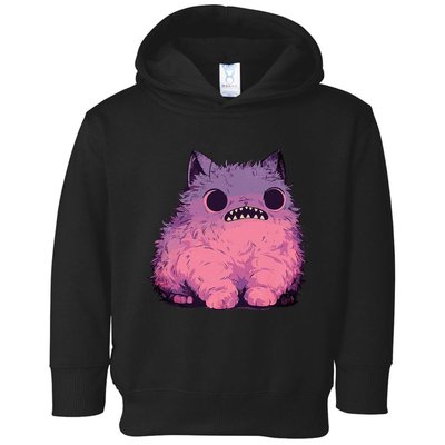 Cat Monster Graphic Kawaii Pastel Goth Anime Aesthetic Goth Toddler Hoodie