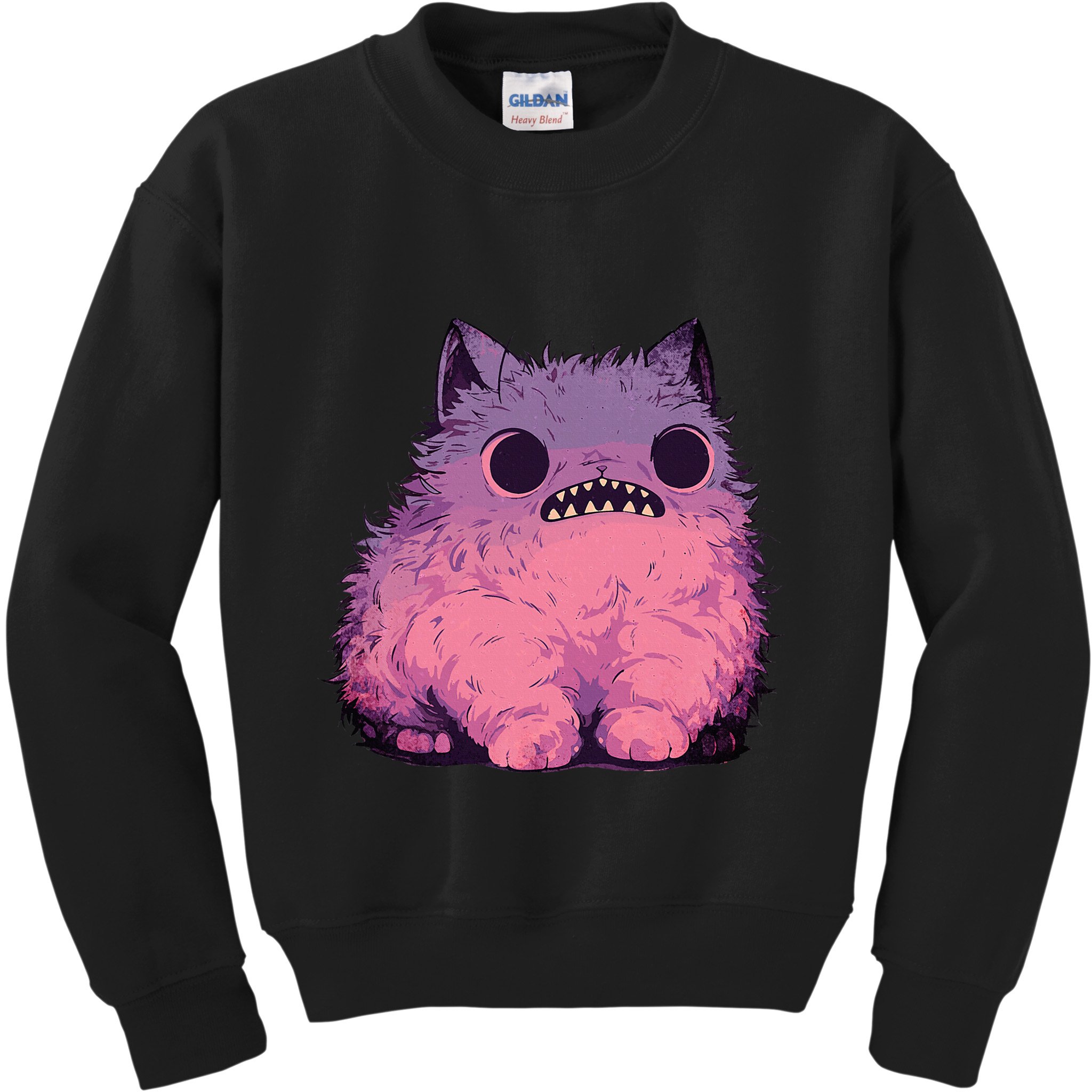 Cat Monster Graphic Kawaii Pastel Goth Anime Aesthetic Goth Kids Sweatshirt