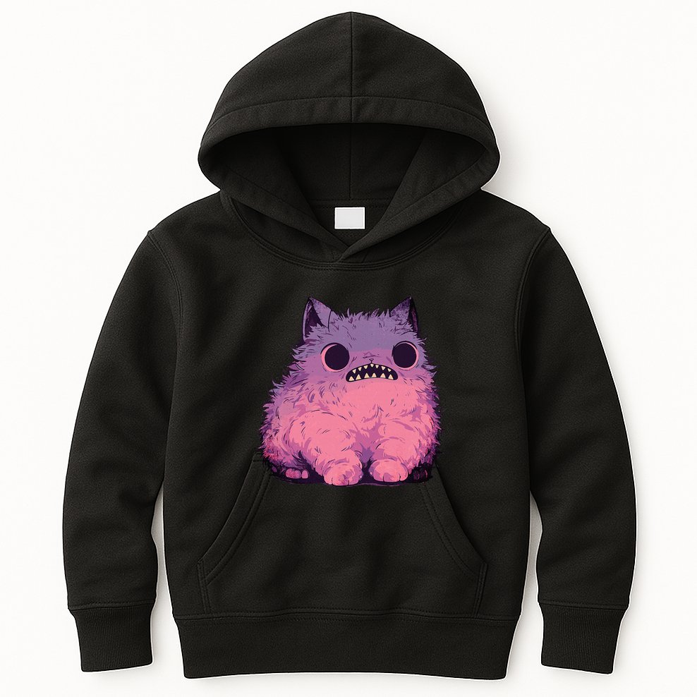 Cat Monster Graphic Kawaii Pastel Goth Anime Aesthetic Goth Kids Hoodie