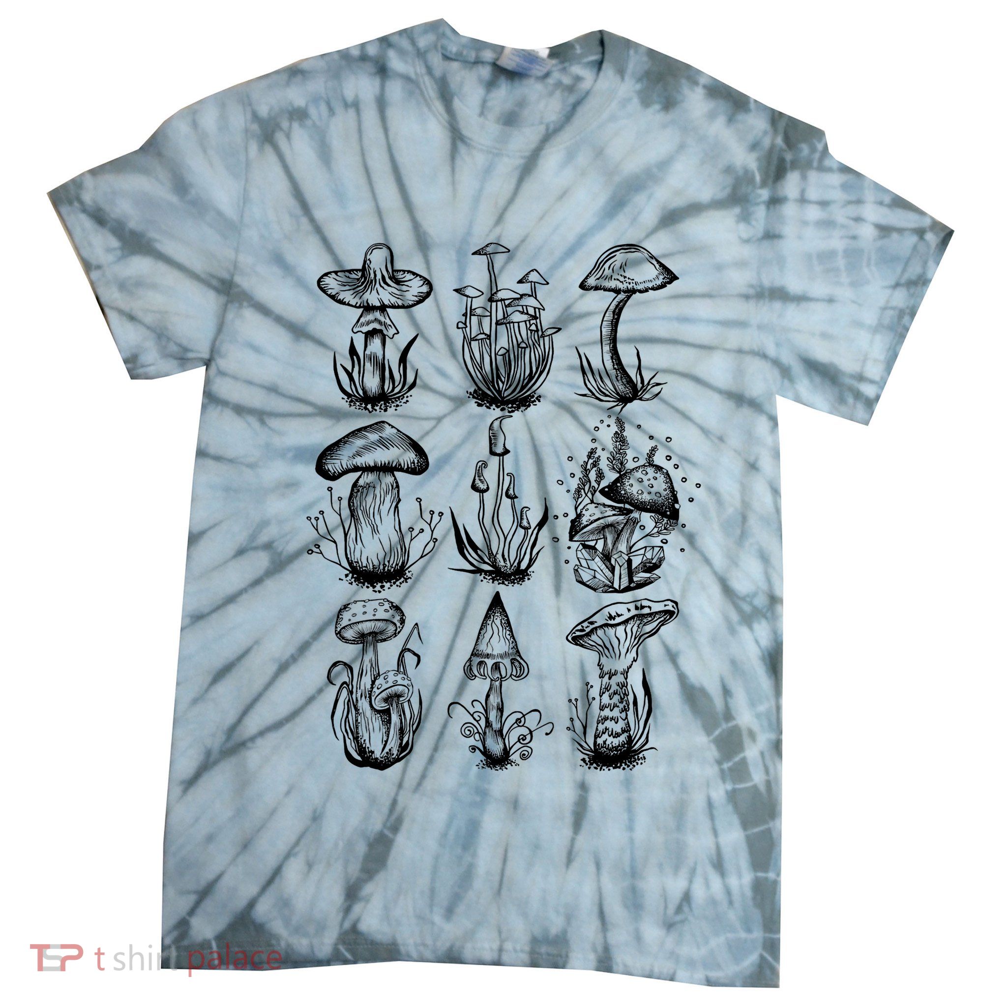 Cottagecore Mushrooms Goblincore Aesthetic Tie-Dye T-Shirt
