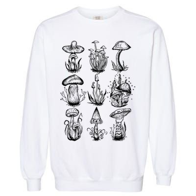 Cottagecore Mushrooms Goblincore Aesthetic Garment-Dyed Sweatshirt
