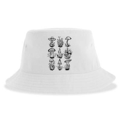 Cottagecore Mushrooms Goblincore Aesthetic Sustainable Bucket Hat