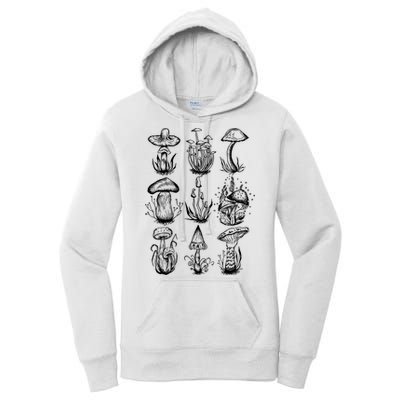 Cottagecore Mushrooms Goblincore Aesthetic Women's Pullover Hoodie