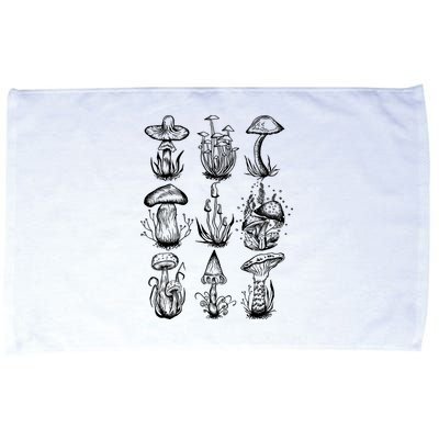 Cottagecore Mushrooms Goblincore Aesthetic Microfiber Hand Towel