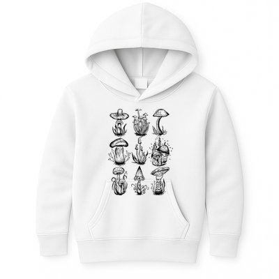 Cottagecore Mushrooms Goblincore Aesthetic Kids Hoodie