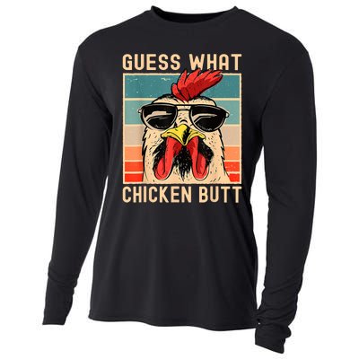 Chicken Meme Guess What Chicken Butt Cooling Performance Long Sleeve Crew