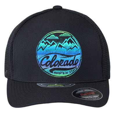 Colorado Mountains Gift Funny Enjoy Colorado Gift Flexfit Unipanel Trucker Cap