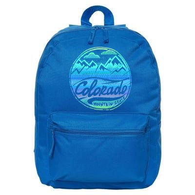 Colorado Mountains Gift Funny Enjoy Colorado Gift 16 in Basic Backpack