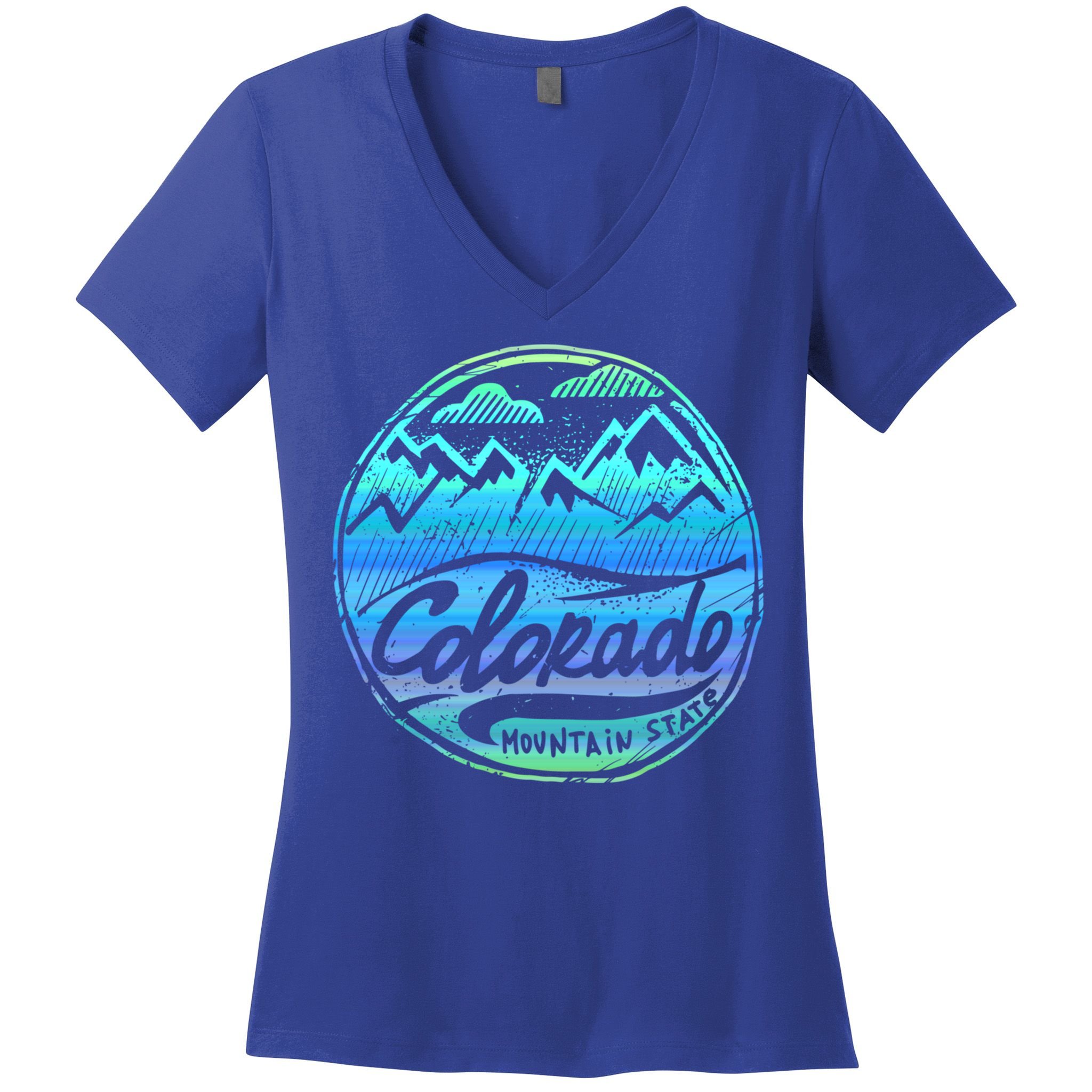 Colorado Mountains Gift Funny Enjoy Colorado Gift Women's V-Neck T-Shirt