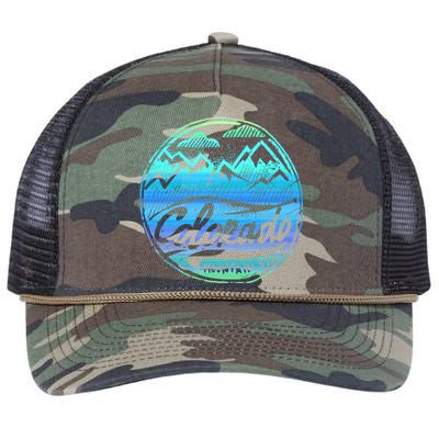 Colorado Mountains Gift Funny Enjoy Colorado Gift Retro Rope Trucker Hat Cap