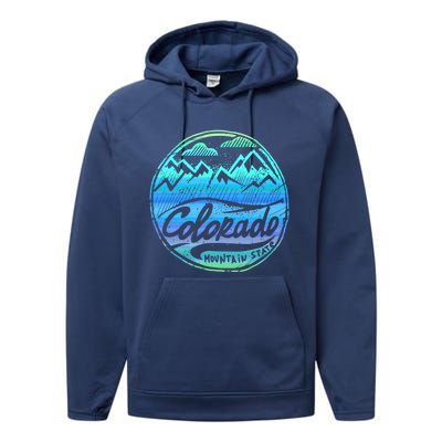 Colorado Mountains Gift Funny Enjoy Colorado Gift Performance Fleece Hoodie