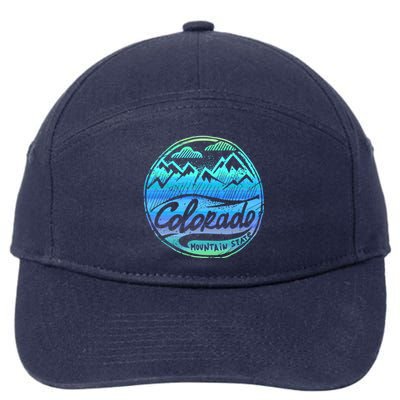 Colorado Mountains Gift Funny Enjoy Colorado Gift 7-Panel Snapback Hat