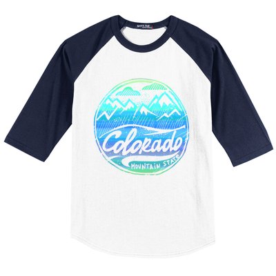 Colorado Mountains Gift Funny Enjoy Colorado Gift Baseball Sleeve Shirt