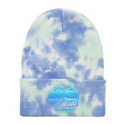 Colorado Mountains Gift Funny Enjoy Colorado Gift Tie Dye 12in Knit Beanie