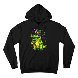 Cute Mardi Gras Alligator Hoodie